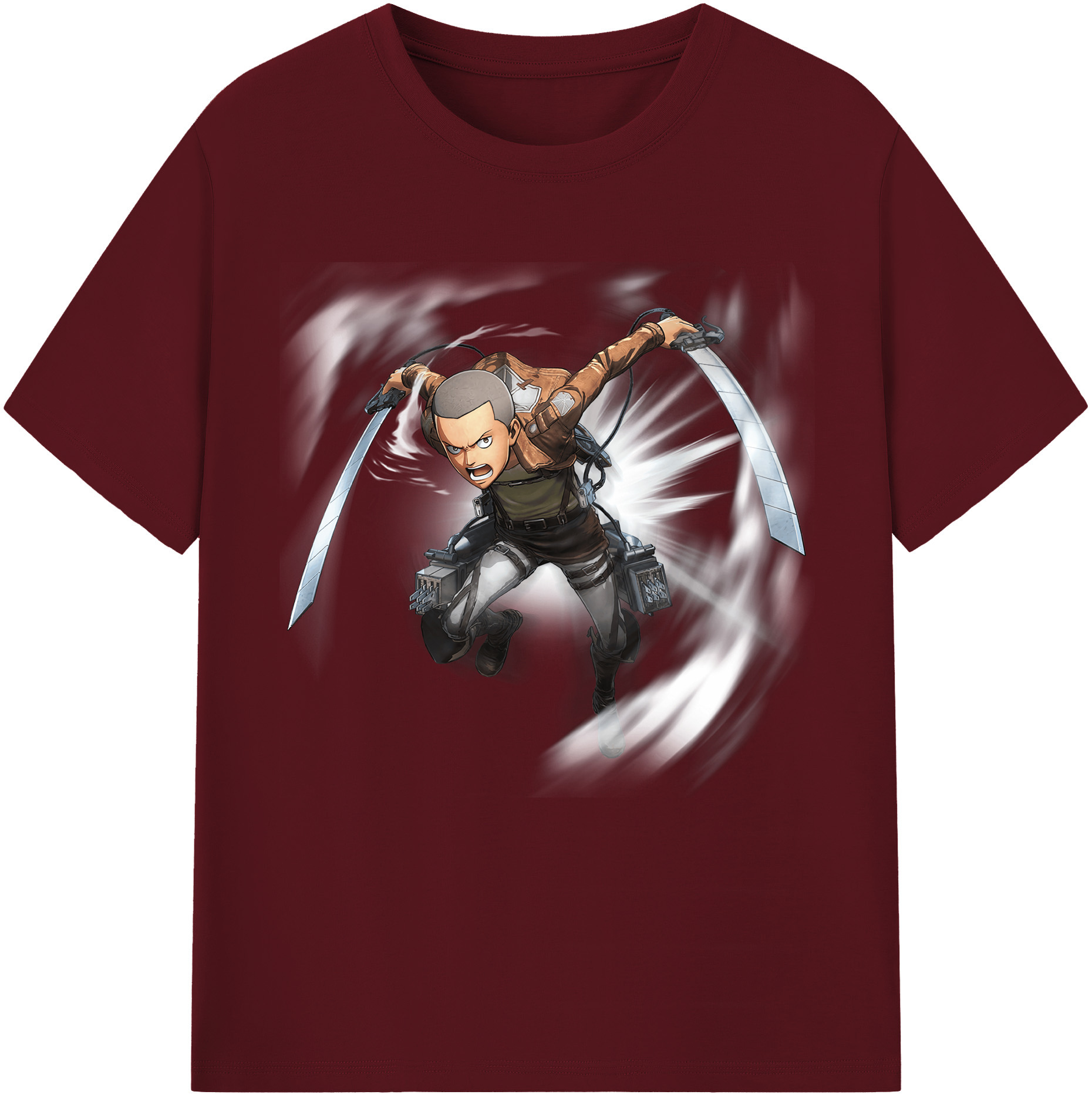 （画像用） 進撃の巨人 コニー·スプリンガー Attack on Titan Connie Springer 綿100％半袖Tシャツ（フロントプリント）